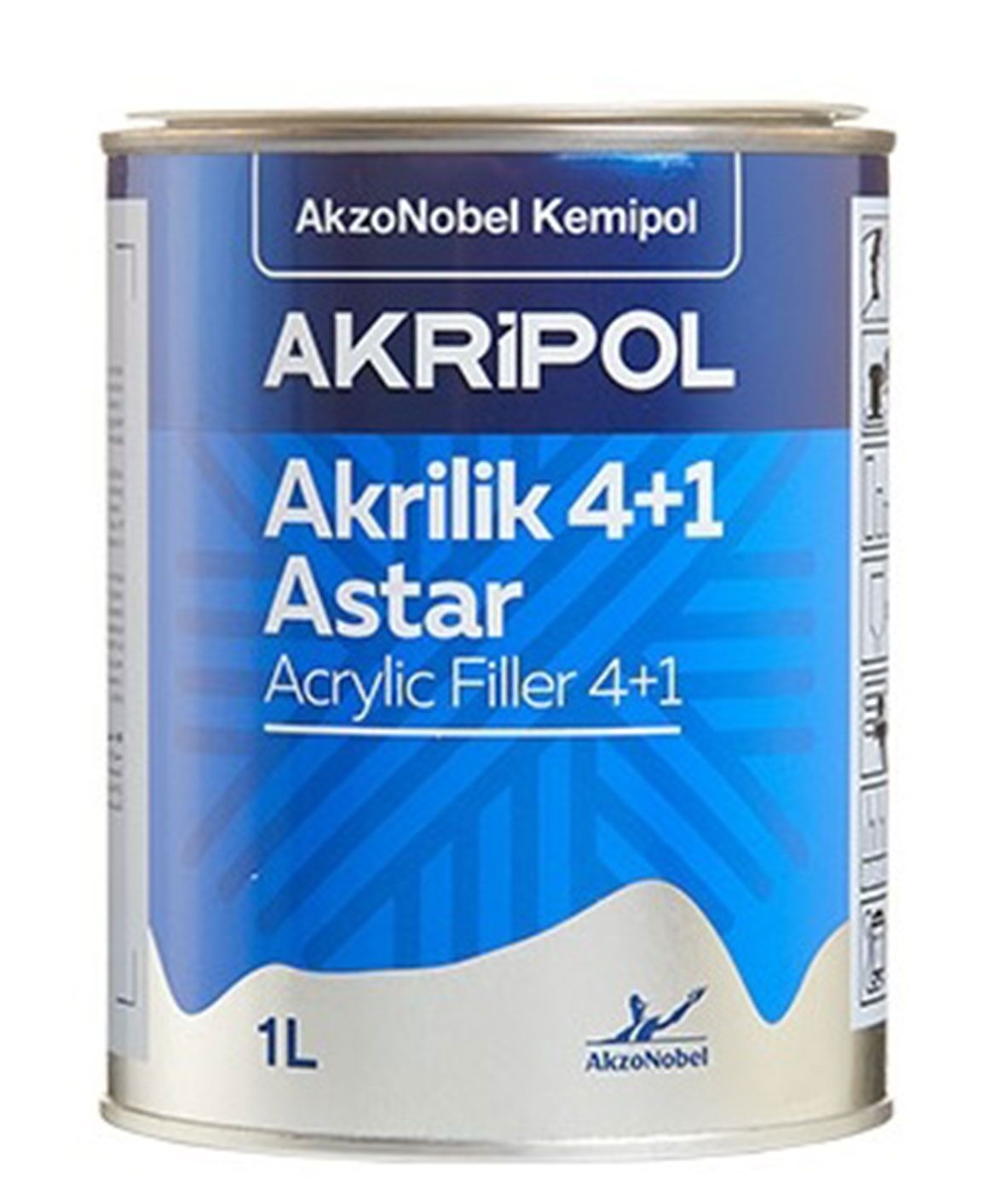 Akripol 4+1 Akrilik Astar Açık Gri 1 Litre