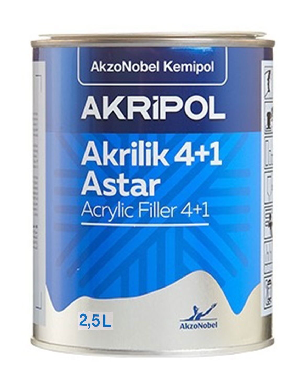 Akripol 4+1 Akrilik Astar Açık Gri 2.5 Litre