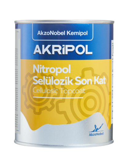 Akzonobel Nitropol Selülozik Sonkat Yarı Mat Siyah Boya 0.95 Litre